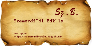 Szemerédi Béla névjegykártya