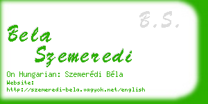 bela szemeredi business card